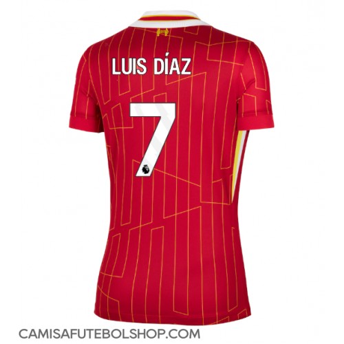 Camisa de time de futebol Liverpool Luis Diaz #7 Replicas 1º Equipamento Feminina 2024-25 Manga Curta